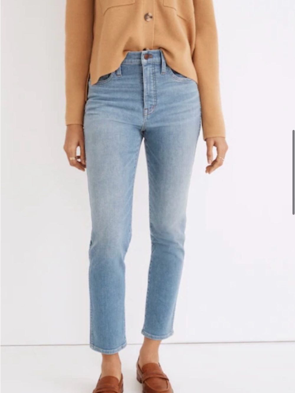 Madewell High-Rise Stovepipe Light Wash Jeans Size 24